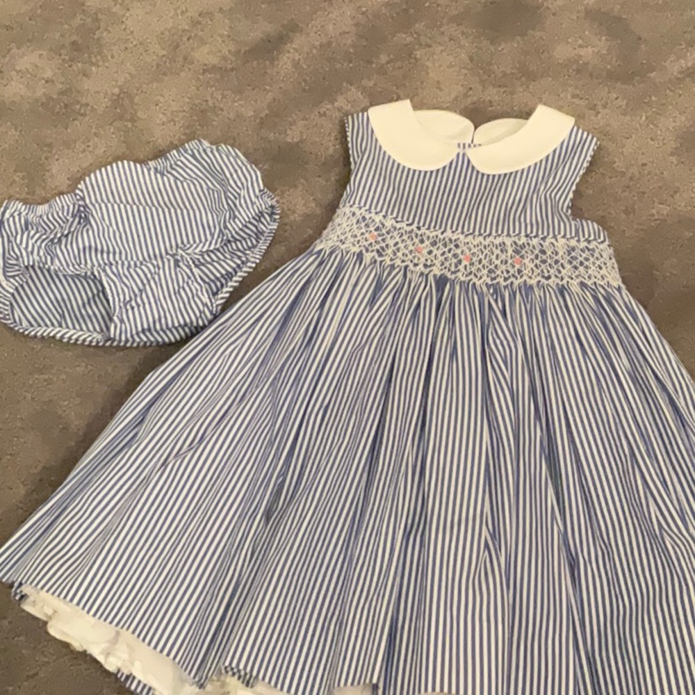 Ralph Lauren Perfect condition cotton dress and bloomers - size 24 months